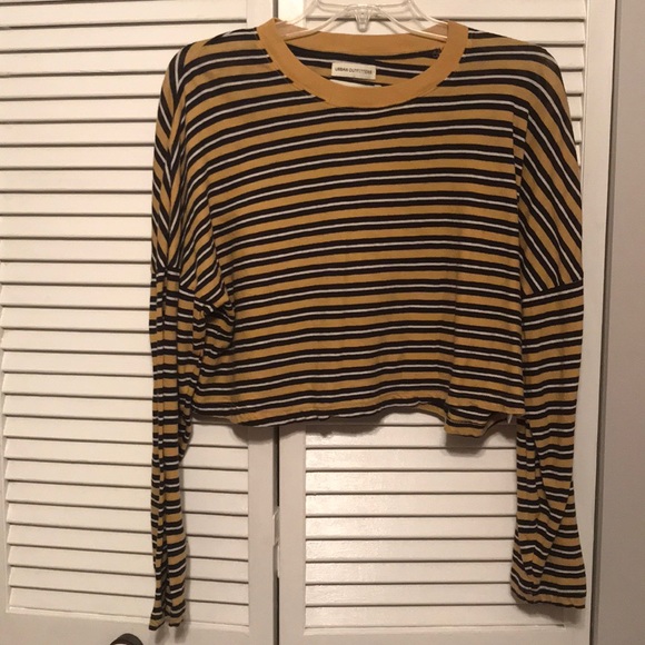 Urban Outfitters Tops - Mustard yellow stripe grunge long sleeve